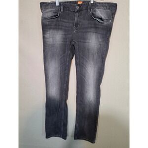 Hugo Boss Orange Mens Slim Straight Jeans Faded Gray Denim Pants